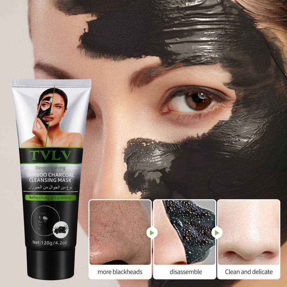 Bamboo Charcoal Detox Facial Mask – Deep Clean & Pore Refining